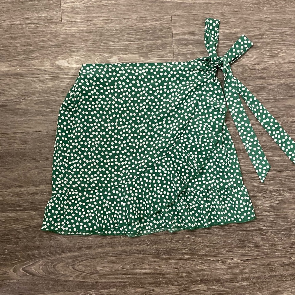 Floral Green Skirt